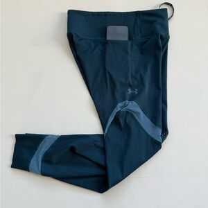 Under Armour HeatGear Run Leggings | Teal Blue | SpeedPocket | Size M